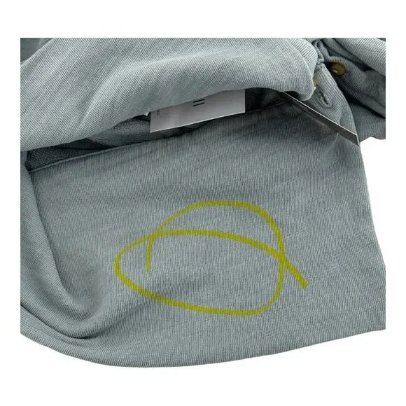 NWT J. Jill Petite Sz XL Split Neck Button Turtleneck Light Blue Cotton Sweater - Picture 9 of 14